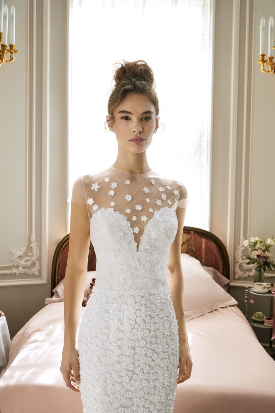 Dresses Kleinfeld Bridal New Wedding Dresses | Detachable Floral Bolero