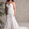 Dresses Kleinfeld Bridal Fit And Flare | Plus Size Strapless Jacquard Fit-And-Flare Gown