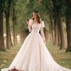 Dresses Kleinfeld Bridal Lace | Long Sleeve Ball Gown Wedding Dress With Sparkle Tulle