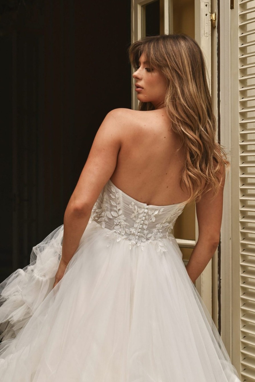 Dresses Kleinfeld Bridal Ball Gown | Strapless Ruffled Tulle Ball Gown