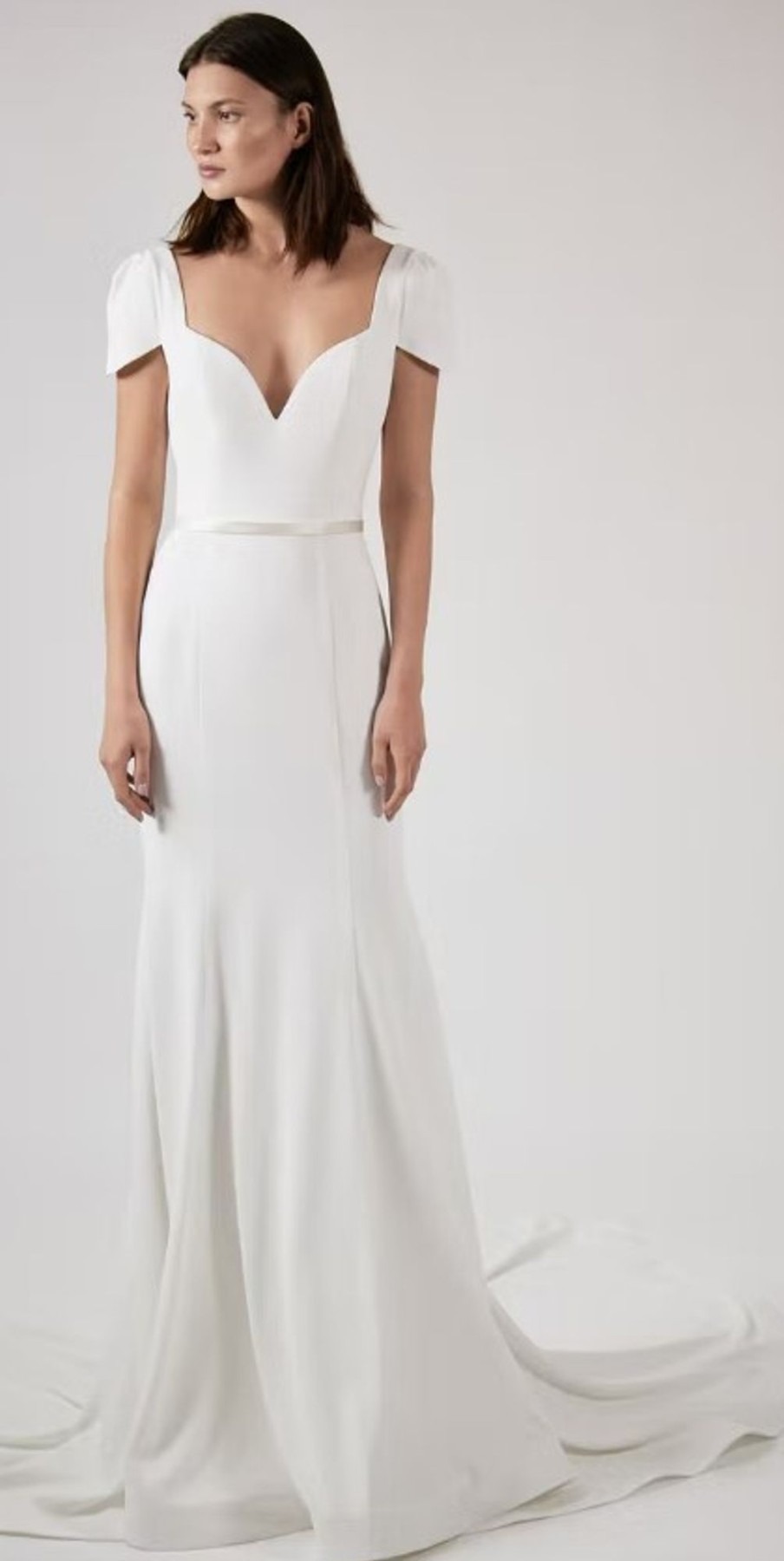 Dresses Kleinfeld Bridal Sheath | Cap Sleeve Sweetheart Sheath Wedding Dress