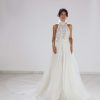 Dresses Kleinfeld Bridal A-Line | Romantic And Trendy Halter Silk Gown