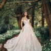 Dresses Kleinfeld Bridal Lace | Off-The-Shoulder Dramatic Floral Ball Gown With Buttons