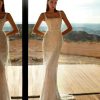 Dresses Kleinfeld Bridal Sheath | Beaded Square-Neck Sheath Gown