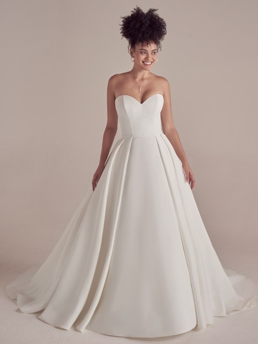 Dresses Kleinfeld Bridal Plus Size Wedding Dresses | Strapless Ball Gown Wedding Dress With Pleated Skirt