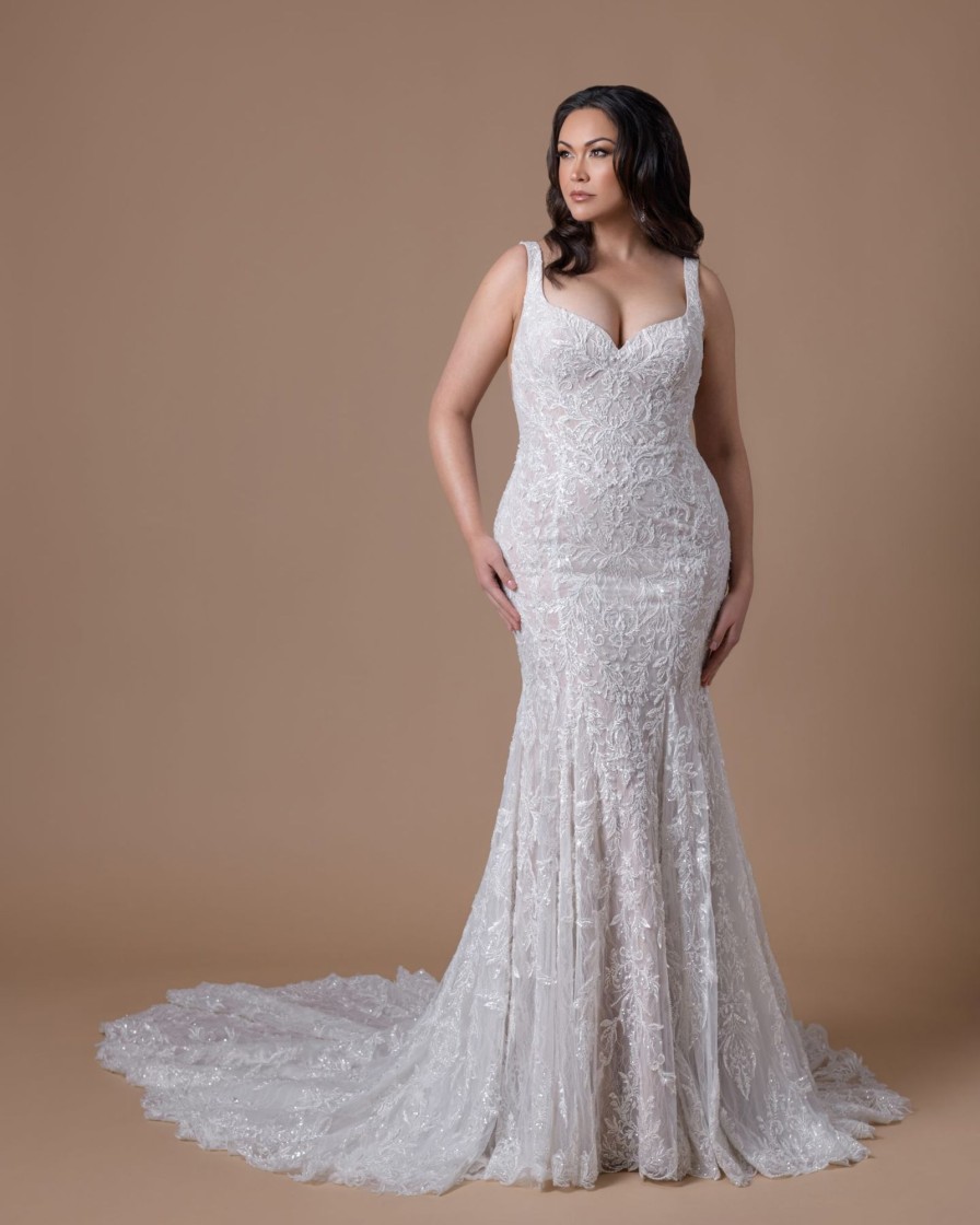 Dresses Kleinfeld Bridal Fit And Flare | Romantic And Sexy Embroidered Fit-And-Flare Gown