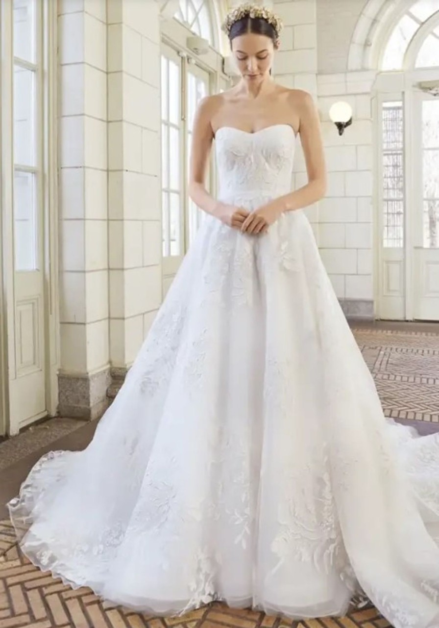 Dresses Kleinfeld Bridal Ball Gown | Strapless Ball Gown Wedding Dress With Sweetheart Neckline