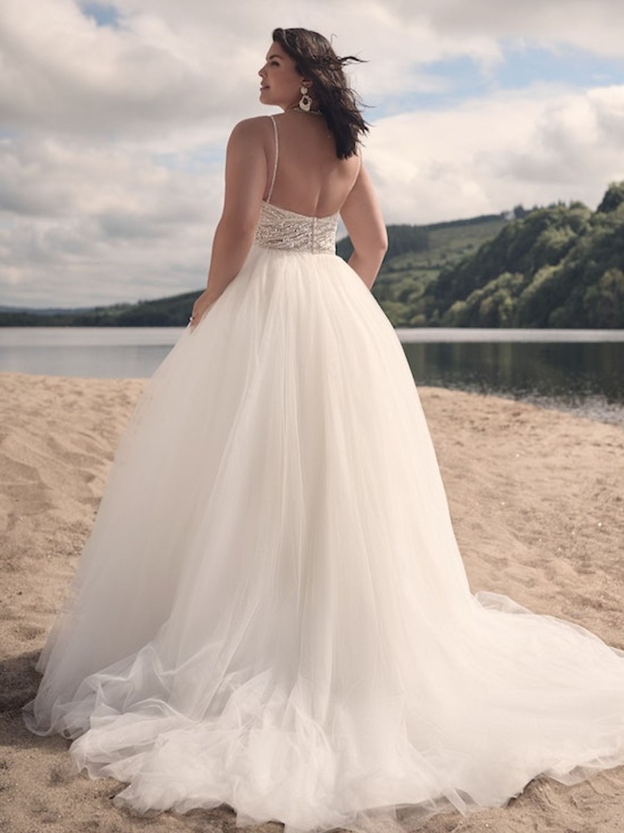 Dresses Kleinfeld Bridal Plus Size Wedding Dresses | Tulle Ballgown Wedding Dress With Beaded Bodice