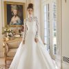 Dresses Kleinfeld Bridal Ball Gown | Chic Mikado Ball Gown With Detachable Bolero And Bow