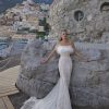 Dresses Kleinfeld Bridal Fit And Flare | Strapless Feather And Lace Fit-And Flare Gown