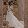 Dresses Kleinfeld Bridal Long Sleeves | Long Sleeve A-Line Wedding Dress With Open Back