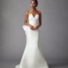 Dresses Kleinfeld Bridal Fit And Flare | Strapless Fit And Flare Wedding Dress With Detachable Overskirt