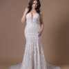 Dresses Kleinfeld Bridal Plus Size Wedding Dresses | Sexy V-Neck Sleeveless Gown