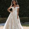 Dresses Kleinfeld Bridal Plus Size Wedding Dresses | Off The Shoulder Ballgown Wedding Dress With Florals On Bodice And Train