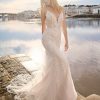 Dresses Kleinfeld Bridal Fit And Flare | Beaded Fit-And-Flare Gown With Open Back