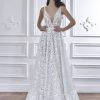 Dresses Kleinfeld Bridal A-Line | Sleeveless A-Line Wedding Dress With Open Back