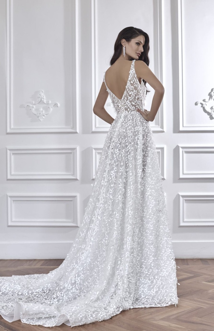 Dresses Kleinfeld Bridal A-Line | Sleeveless A-Line Wedding Dress With Open Back