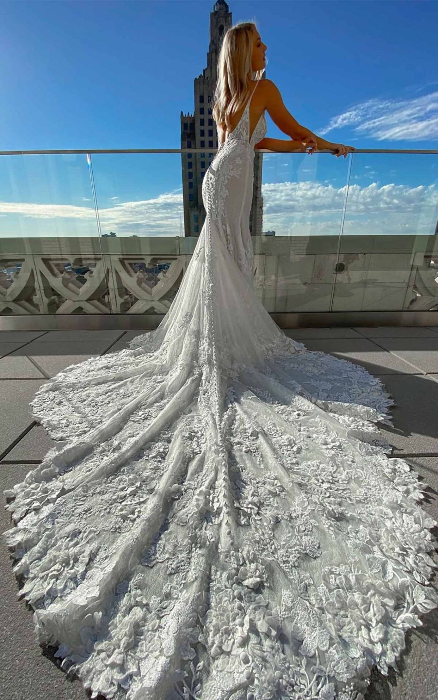 Dresses Kleinfeld Bridal Popular Wedding Dresses | Sexy 3D Lace Wedding Dress With V-Neck And Beading