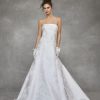 Dresses Kleinfeld Bridal A-Line | Jacquard Modified A-Line Gown With Watteau Train