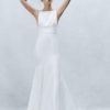 Dresses Kleinfeld Bridal Popular Wedding Dresses | Sleeveless Fit To Flare Wedding Dress With Bateau Neckline And Plunging Back With Buttons To Hem