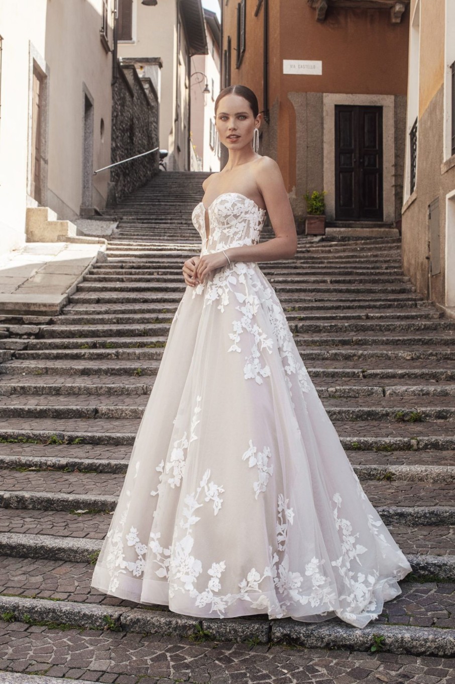 Dresses Kleinfeld Bridal A-Line | Romantic Floral A-Line Gown