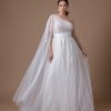 Dresses Kleinfeld Bridal A-Line | One Shoulder A-Line Tulle Wedding Dress