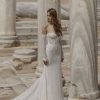 Dresses Kleinfeld Bridal Kleinfeld Exclusives | Strapless Lace Fit And Flare Wedding Dress With Detachable Long Sleeves