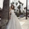 Dresses Kleinfeld Bridal A-Line | Off-The-Shoulder Floral And Tulle A-Line Gown