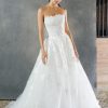 Dresses Kleinfeld Bridal Ball Gown | Strapless Floral Embroidered Ball Gown Wedding Dress