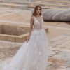 Dresses Kleinfeld Bridal Kleinfeld Exclusives | Sequin Lace A-Line Wedding Dress With Open Back