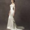 Dresses Kleinfeld Bridal Kleinfeld Exclusives | Charmeuse Off-The-Shoulder Mermaid Dress