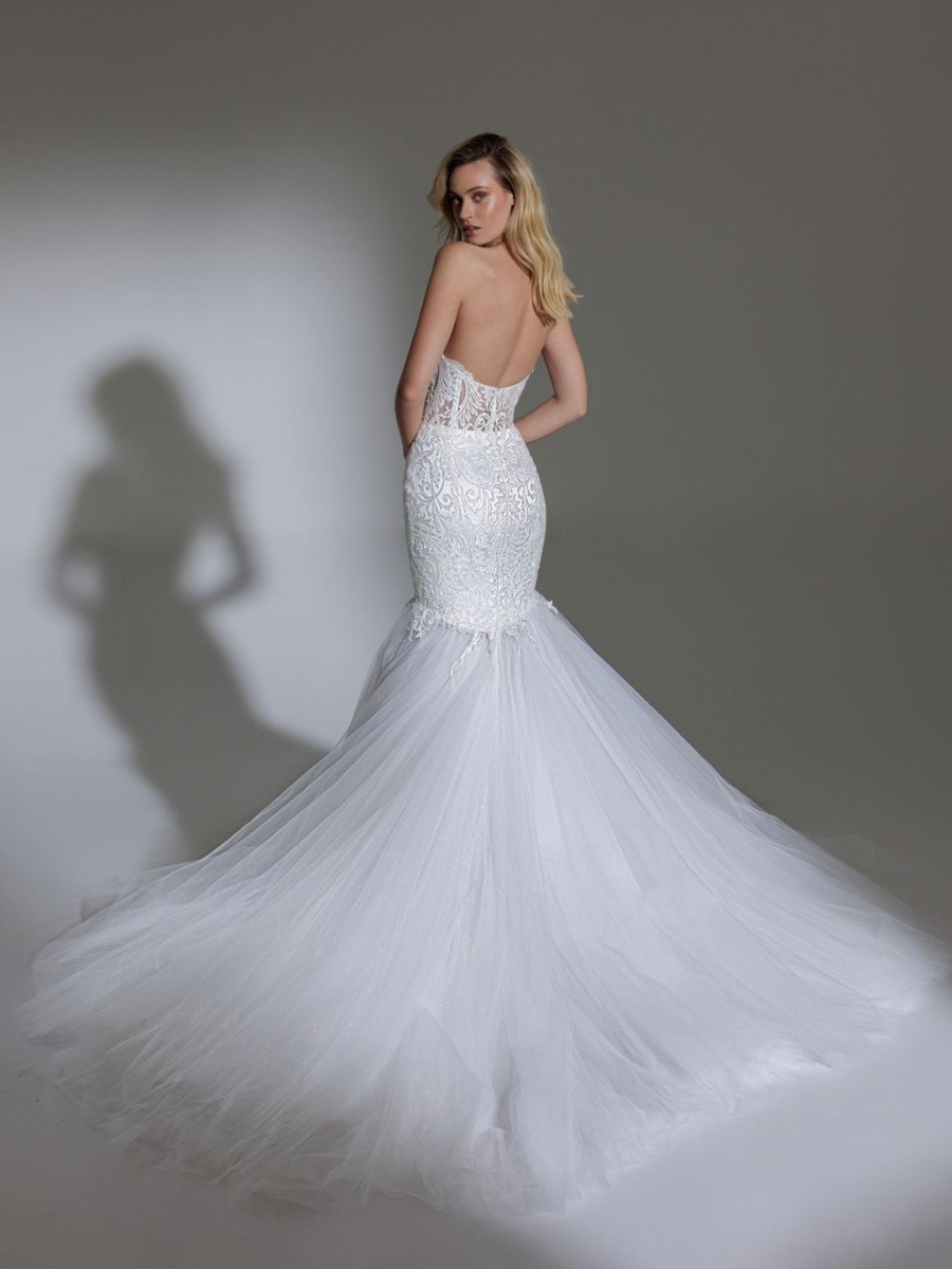 Dresses Kleinfeld Bridal Mermaid | Strapless Sweetheart Neckline Embroidered Lace Mermaid Wedding Dress