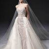 Dresses Kleinfeld Bridal Kleinfeld Exclusives | Beaded Strapless Fit And Flare Wedding Dress With Detachable Overskirt