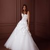 Dresses Kleinfeld Bridal A-Line | Strapless Floral Modified A-Line Gown