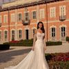 Dresses Kleinfeld Bridal A-Line | Pearl-Embellished A-Line Gown With Detachable Sleeves