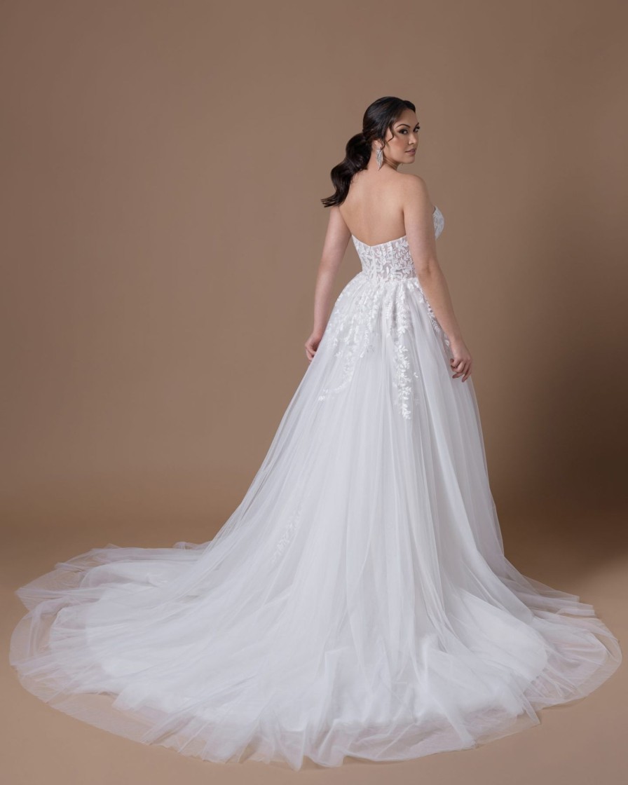 Dresses Kleinfeld Bridal A-Line | Romantic Strapless Tulle A-Line Gown