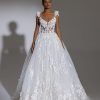 Dresses Kleinfeld Bridal Kleinfeld Exclusives | Corset Bodice Floral Lace Cap Sleeve Ball Gown Wedding Dress