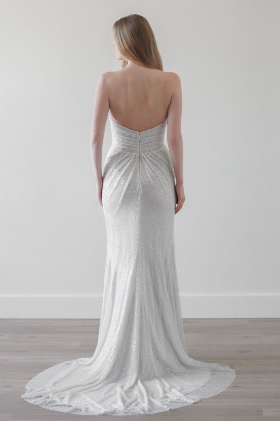 Dresses Kleinfeld Bridal Sexy | Sparkly Sheath Gown With Slit