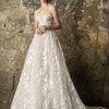 Dresses Kleinfeld Bridal Kleinfeld Exclusives | Strapless V-Neckline Lace A-Line Wedding Dress