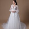 Dresses Kleinfeld Bridal Lace | Lace-Adorned Tulle Jacket