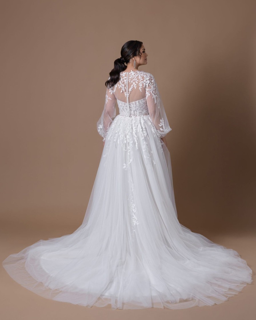 Dresses Kleinfeld Bridal Lace | Lace-Adorned Tulle Jacket