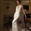 Dresses Kleinfeld Bridal Sexy | Sleeveless Fit And Flare Wedding Dress With Open Back