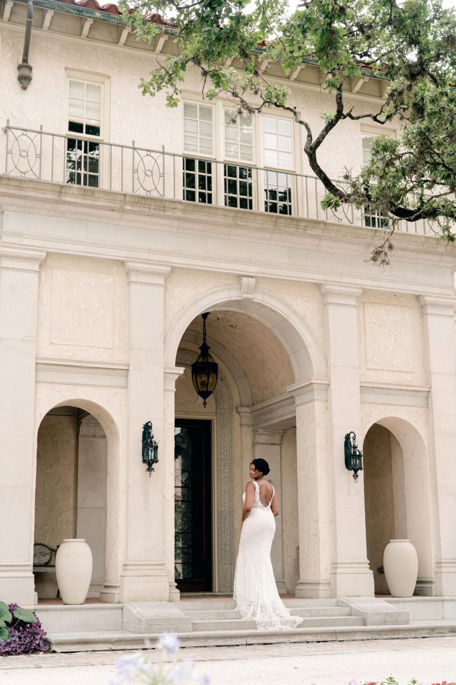 Dresses Kleinfeld Bridal Plus Size Wedding Dresses | All Over Lace V-Neck Sequin Applique Fit And Flare Wedding Dress