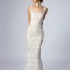 Dresses Kleinfeld Bridal Lace | Square-Neck Lace Fit-And-Flare Gown