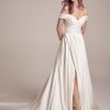 Dresses Kleinfeld Bridal Plus Size Wedding Dresses | Asymmetrical Pleated Off The Shoulder A-Line Wedding Dress