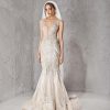 Dresses Kleinfeld Bridal Kleinfeld Exclusives | Sleeveless Mermaid Wedding Dress With Plunging V Neckline And Open Back