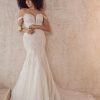 Dresses Kleinfeld Bridal Plus Size Wedding Dresses | Floral Beaded Mermaid Wedding Dress With Plunging Neckline