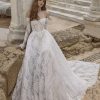 Dresses Kleinfeld Bridal Lace | Long Sleeve Lace A-Line Wedding Dress