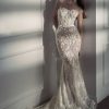 Dresses Kleinfeld Bridal Lace | Strapless Lace Fit-And-Flare Gown