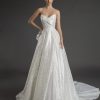 Dresses Kleinfeld Bridal Kleinfeld Exclusives | Strapless Sparkle A-Line Wedding Dress